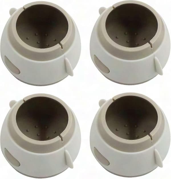 Pingvinformade halkfria stolsbensskydd för trägolv - Anti-rep tysta möbelskydd, vit, 8-pack