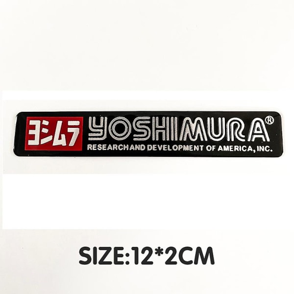 Eksosklistremerker i aluminium for Yoshimura Honda Yamaha Suzuki Kawasaki Eksosrør Lyddemper Dekaler Tilbehør - Dekaler &amp; Klistremerker aluminum JH143