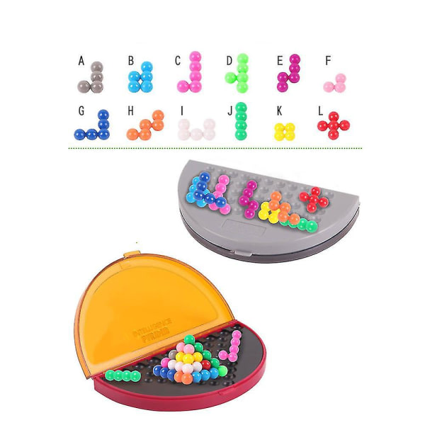 Brain Teasers Leker Pedagogiske leker for barn Fun Magic Iq Pyramid Beads Logisk tenkespill