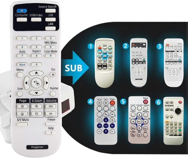 Erstatningsfjernkontroll for Epson-projektor til Epson Projector Home Cinema