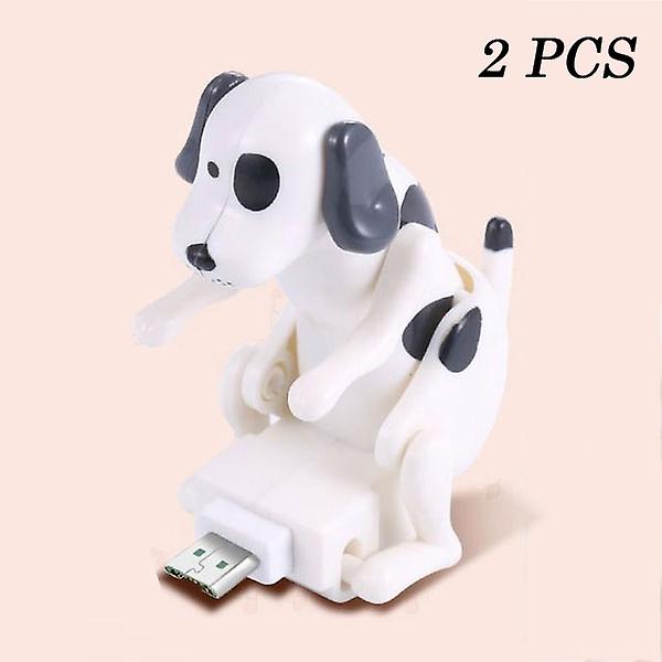 Funny Humping Dog Snabbladdare Kabel Hund Laddningskabel Lämplig för olika modeller White Lightning 2PCS