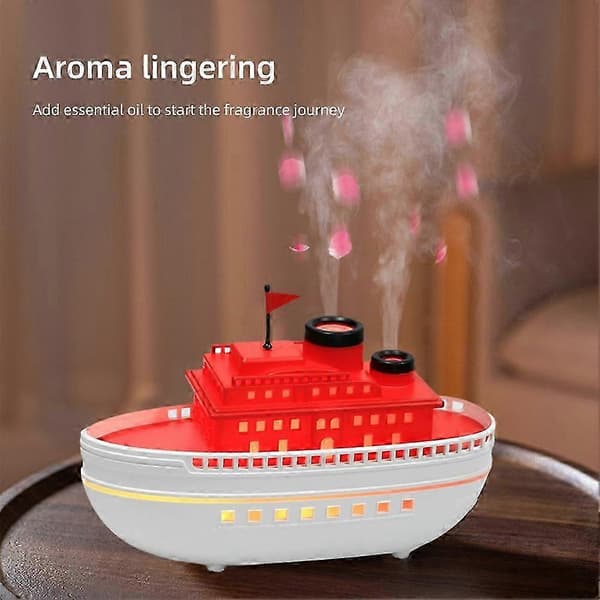 Kryssningsfartyg Aromaterapi Diffuser Kryssningsfartyg Luftfuktare Skrivbordsluftrenare med 2H/4H Timer för Hemmakontor 300ML JH4