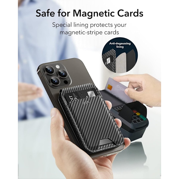 Magnetic Wallet Case, Compatible with MagSafe Wallet, Phone Case with Adjustable Stand for iPhone 16/15/14/13/12, Not