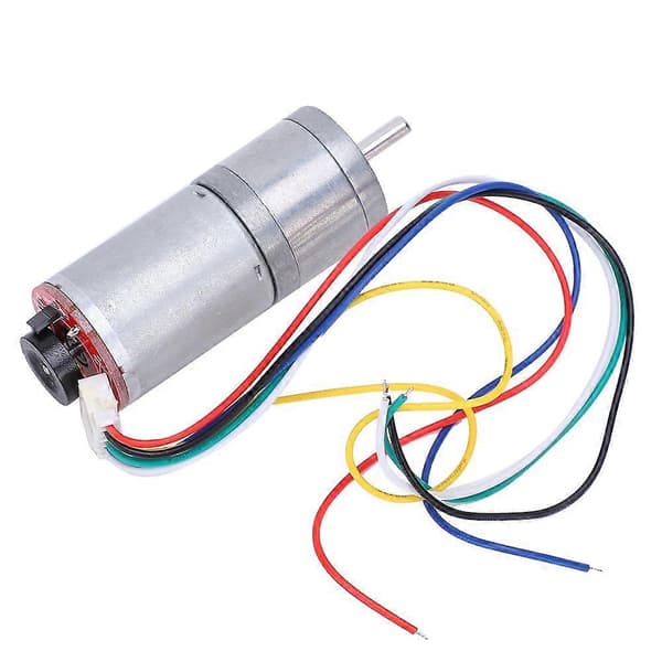 Girmotor DC med hastighetskoder Børste DC-motorer Reduksjonskobber Rustfritt stål GA25-370DC12V 300RPM