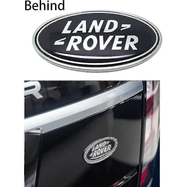 2 kpl sopii Land Rover -merkin etusäleikköön, takaluukun ovaaliin merkkiin, sopii Land Rover Range Rover -merkin nimikilpeen (musta)