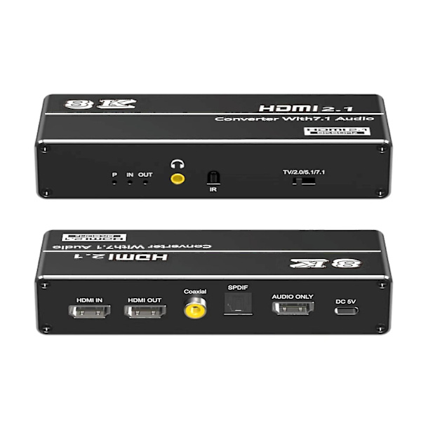 4k 120hz Audio Extractor Splitter Hdr 2.1 Toslink Spdif Converter Fk-m