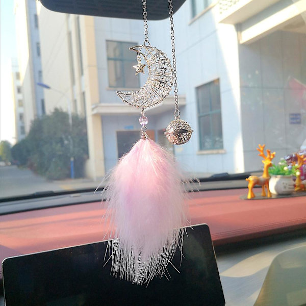 Car Dream Catcher Sulka Riipukset Valkoinen Vaaleanpunainen Pörröinen Sulka Pehmeä Riippu Ornamentti Auto Kodin Seinäriipus Koriste Lahjat Uutta - Koristeet white