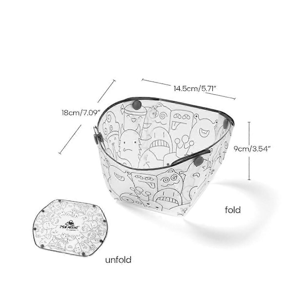 Camping Servis Lättvikt Hopfällbar Skål Tallrik Kopp Filter Utrymmesbesparande Folding bowl
