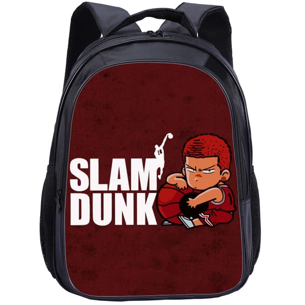 Slam Dunk Ryggsäck med Tryck för Tonårspojkar och Flickor, Väskor i Canvas för Studenter