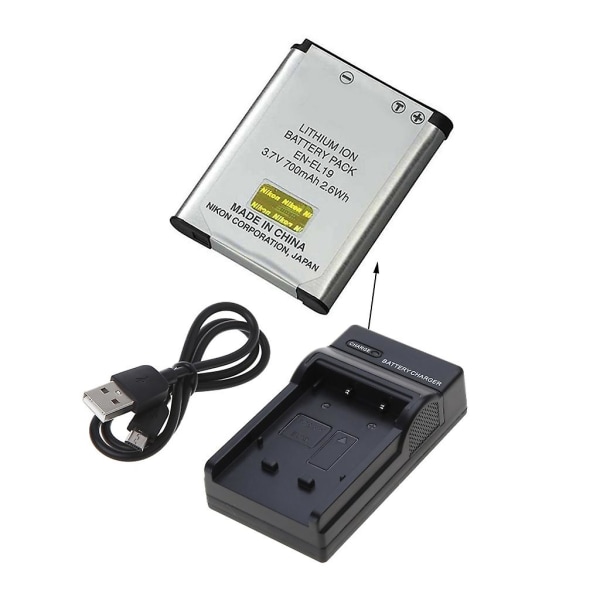 Batteriladdare För Nikon En-el19 S2500 S2600 S3100 S3300 S4100 S3300 Batteri