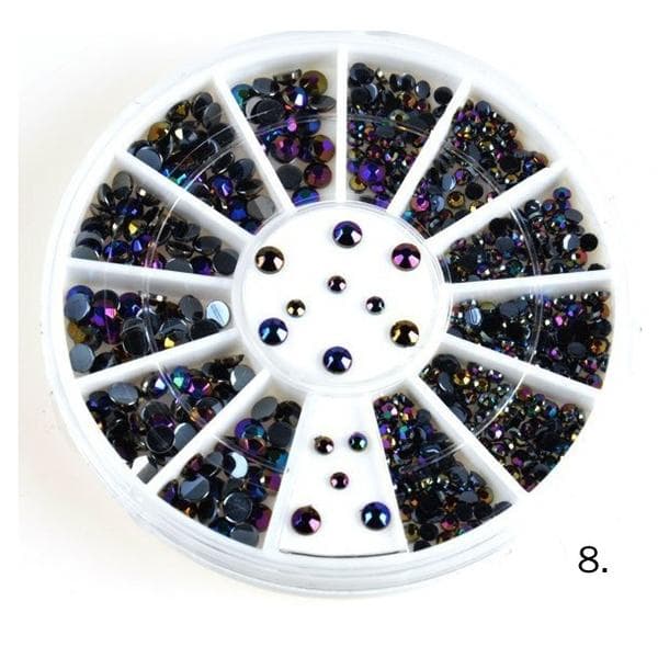 Rhinestone hjul MultiC MultiColor 3. Rhinestone silver 1,5mm