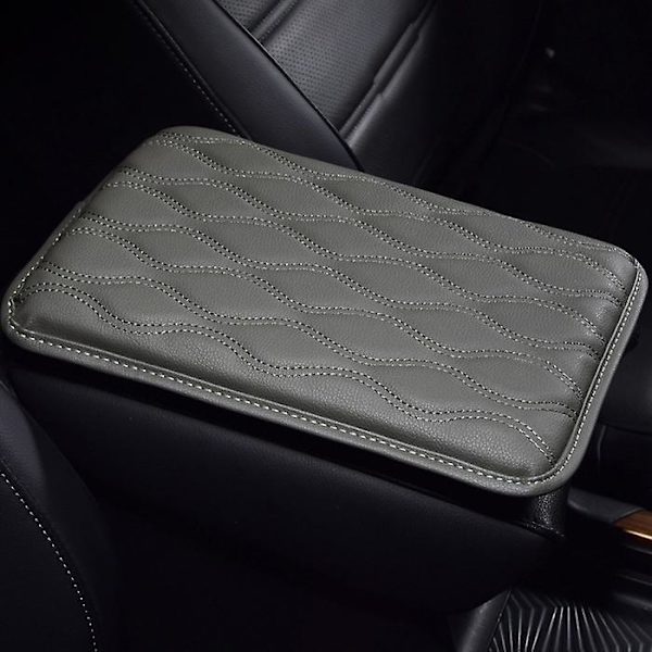 Universal Pu Läder Bil Armstöd Pad Auto Bil Armstöd Förvaringsbox Mats Dammtät Cover Vattentät Armstödsskydd| | Grey
