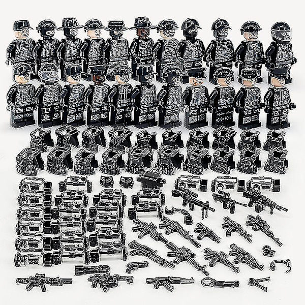 Set med 22 minifigurer Military Series Villain Minifigurer byggklossleksaker