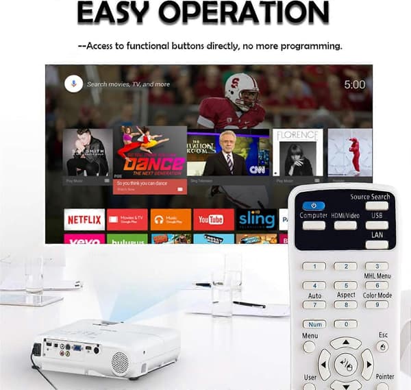 Ersättningsfjärrkontroll för Epson-projektor för Epson Projector Home Cinema