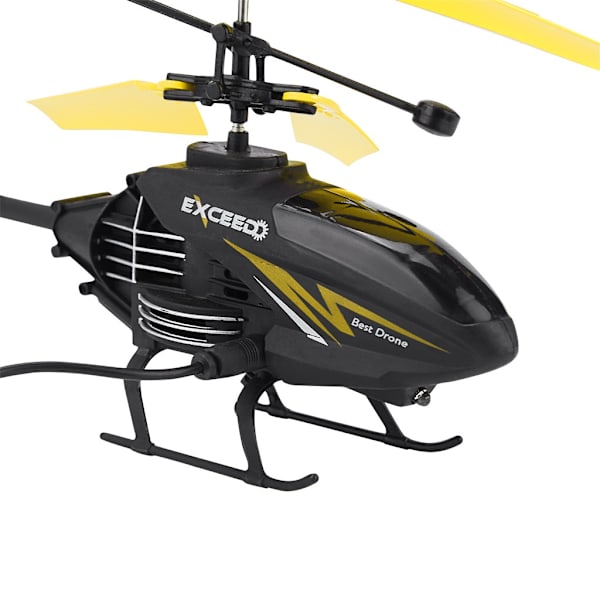 Mini RC Infraröd induktionsfjärrkontroll RC Toy 2CH Gyro Helikopter RC Drone Yellow