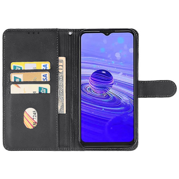 For Tcl 40 R 5g skinntelefonveske Black