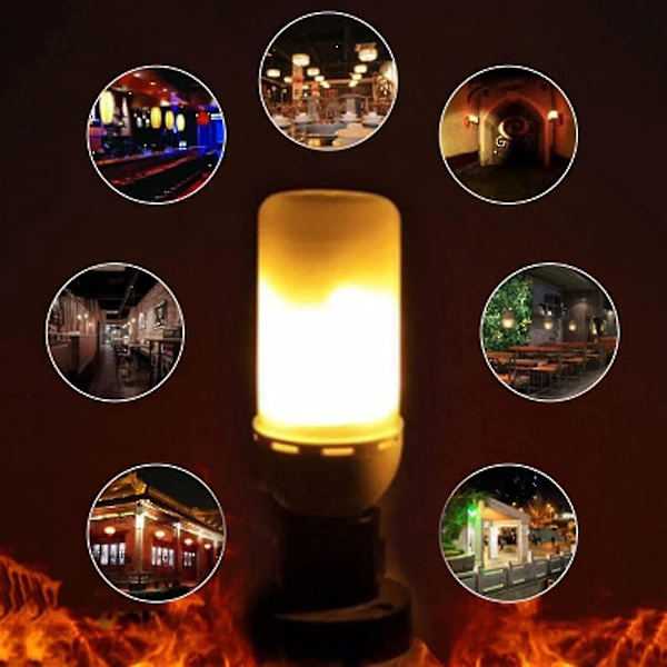 Led E27 -liekkilamppu 5w 85-265v ampulli Led Flame Effect -polttimo Vilkkuva simulaatiopalolamppu (5kpl)