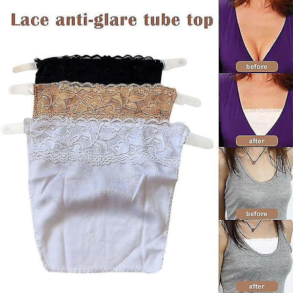 Spets Snap-on Mock Camisole för kvinnor - 3 st klyvningssäker, andningsbar och stretchig