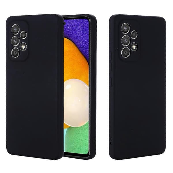 Til Samsung Galaxy A33 5G Farve Flydende Silikone Telefoncover Black