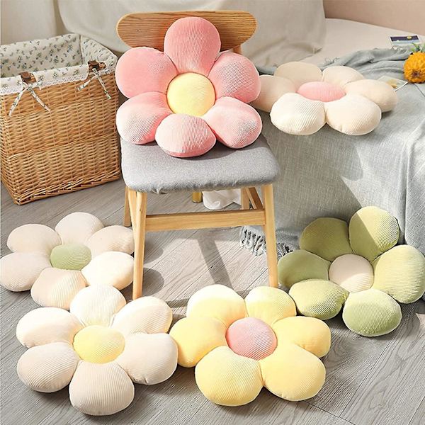 Longsheng Daisy-formet stolpute Ryggpute Soveromsdekor Komfortabel plysjpute