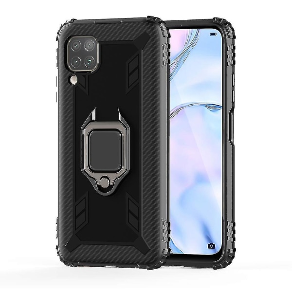 Til Huawei P40 Lite Carbon Fiber beskyttende etui Black