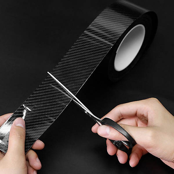 5/10m 3d Carbon Fiber Bildekal Diy Paste Protector Strip Auto Dörrtröskel Sidospegel Anti-skrapa Tejp Vattentät Skyddsfilm| | 3cm 7m