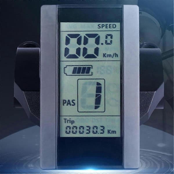Elcykler 800S LCD navigationsmåler til centralmotor BBS01 BBS02 CAN protokolmåler Bluetooth Svart