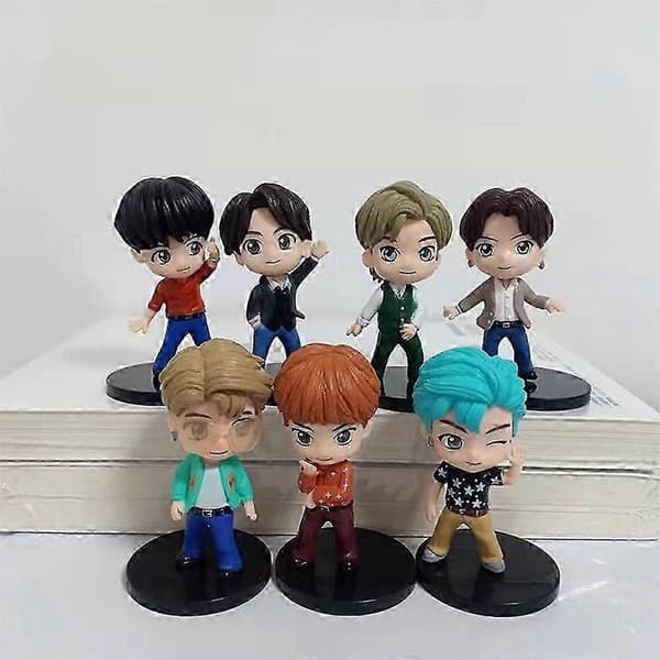 7 stk./sæt BTS TinyTAN Dynamite Bangton Boys Figur Legetøj