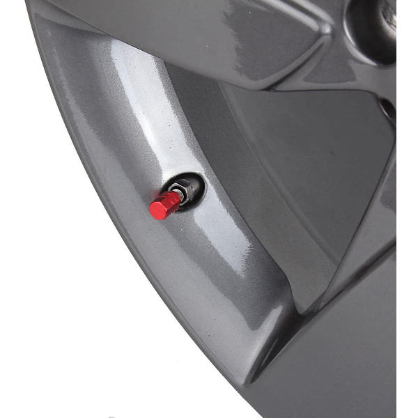 4 stk Aluminiumslegering Bil Hjul Dæk Ventil Hætte Dæk Fælge Stængel Støvtætte Dæksler Til Bil Motorcykel Lastbil Auto Tilbehør 5 Farver| | Red 02