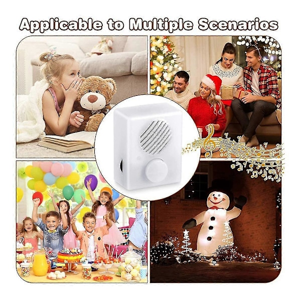 16M Lydboks for Plysjdyr, 960 Sekunders Trykknapp Lydboks, USB Stemmeboks Spilleknapp White