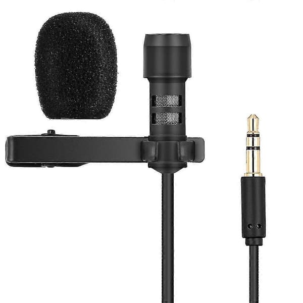 Mikrofon Mini Lapel Lavalier Clip-on Mic Kondensor Ljudinspelning för Telefon