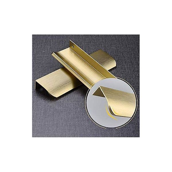 Sett med 10 kjøkkenskaphåndtak Kjøkkenskaphåndtak Gyldent håndtak usynlig håndtak - Ls7027gd128 Aluminium profilhåndtak Messing håndtak 128mm håndtak