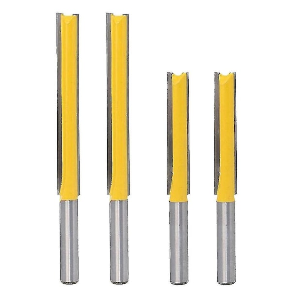 4x Erittäin pitkä suora jyrsinterä puujyrsin uritettu trimmaus 2" 3"
