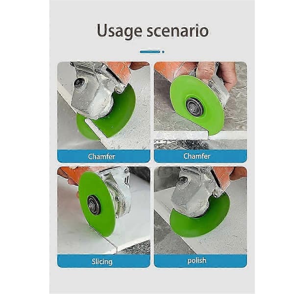 4,5 tommer 115 mm diamantslibeskive 6-pak til fliser, keramik og marmor Grön