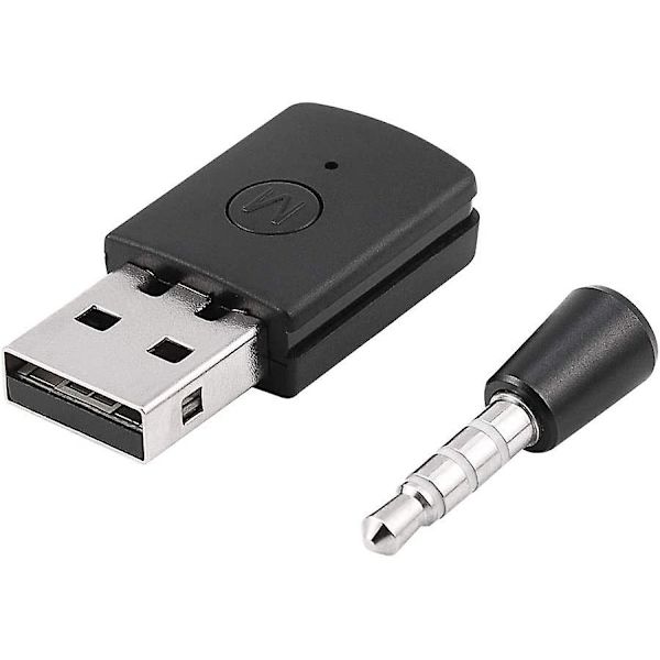 PS4 Bluetooth Adapter - Mini USB 4.0 Bluetooth Headset Adapter Mini Trådløs Mikrofon Bluetooth Dongle USB Adapter til PS4 Trådløst Headset