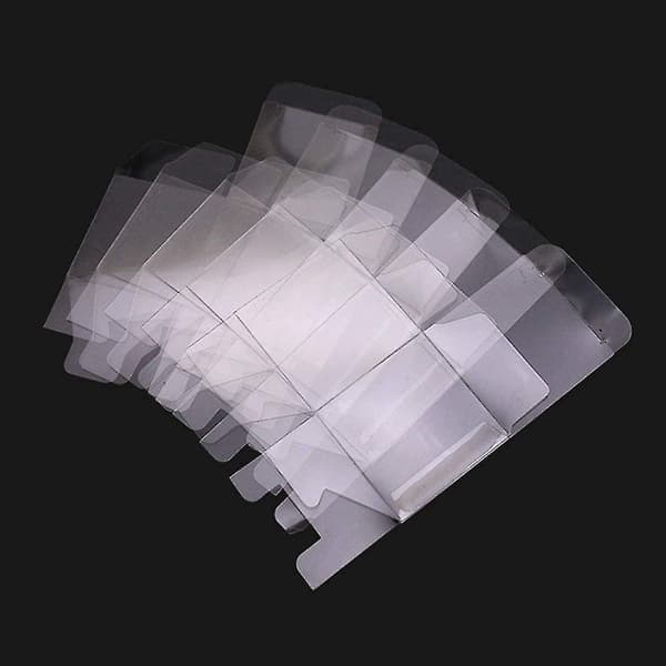 50 st Klar Plastaskar för Presenter PVC Förpackningsask Presentförpackning Transparent Ask Bröllopspresentask