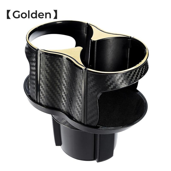 Bil dryckeshållare 2 i 1 Universal Auto Mugghållare Expander Adapter Justerbar Bas Avtagbar Abs Dryck Kan Flaskställ| | Golden