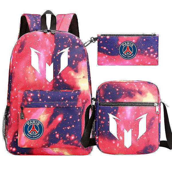 Messi Man Ryggsäck - Idealisk skolväska för kvinnor, män, tonårsflickor och pojkar - 3 st Laptop Casual Mochilas. 5