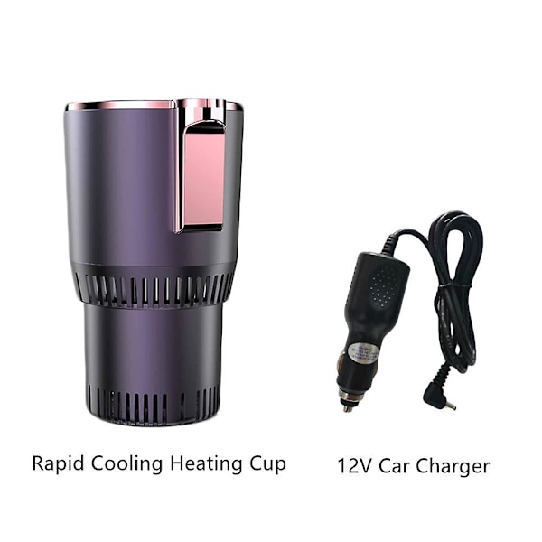 Auton Lämmitys Jäähdytyskuppi 2-in-1 Car Office Cup Mukipidike Jäähdytys Juoma Juomatölkit Uusi Dc 12V Lämminjäähdytin Smart Car Cup - Juomatelineet Rose Gold