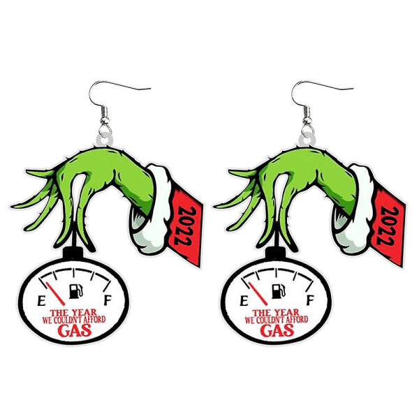 Christmas The Grinch Dangle øreringe Funny Novelty Pendant Kvinder Pige Xams Gift A