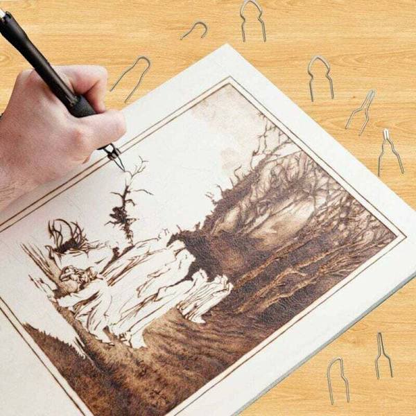 23 stk. pyrografispids, justerbart pyrografispids-sæt, nikkel-kromlegering pyrografispids, professionel mini varmetråd, træbrændingstilbehør 23 .