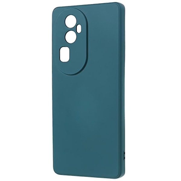 Til Oppo Reno10 5G gummibelagt TPU-telefontaske Candy Color Fiberforing Anti-drop cover Army Green