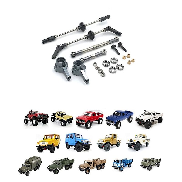 Päivitä Steel Gear Bridge -akselivaihteet malleihin B14 B24 C14 C24 C34 C44 B16 B36 1/16 Rc Auton varaosat Ac