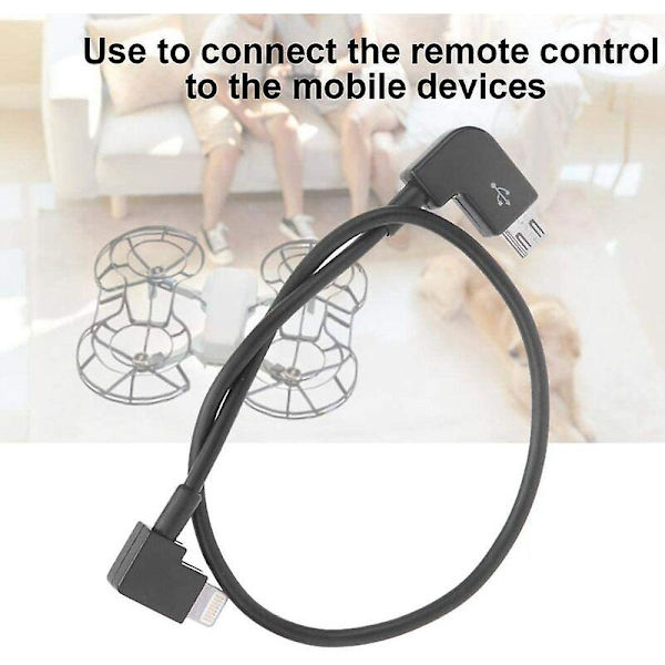 Mikro- USB kabel, RC-mikro USB -kabeltillbehör kompatibel med Mavic Mini Drone (Micro-USB till iPhone USB)