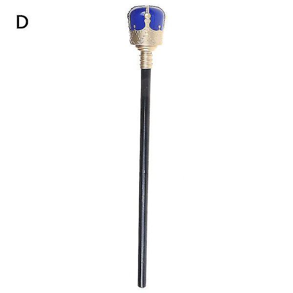 Royal King Queen Scepter Halloween tema rekvisitter Fødselsdagsfest dekoration Supplies Blue