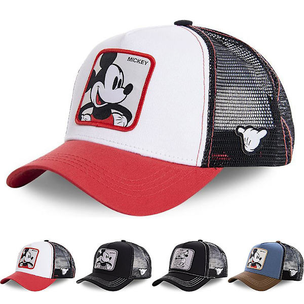 Unisex Musse Pigg Mesh Vintage Baseball Cap Hatt Snapback Trucker Hip Hop Kepsar Black 1
