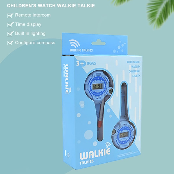 1-par watch trådlös walkie talkie multifunktions USB watch Blue