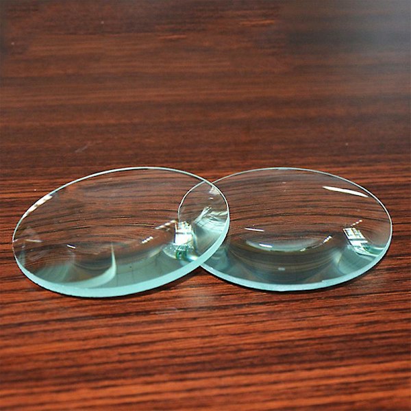 Dobbel konveks glasslinse fokaloptikk Bikonveks skrivebordsforstørrelsesglass linsefysikklæring 25 30 60 70 75 80 84 90 Mm 30mm