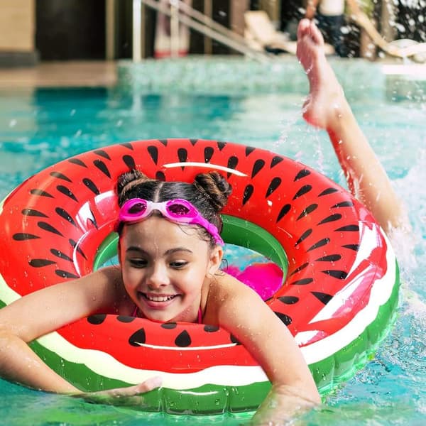 Oppustelig badering til børn, vandmelon oppustelig pool float, lille oppustelig pool badering til børn