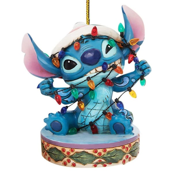 Juletræ tegneserie Lilo Stitch Ornamenter Xmas træ hængende indretning fest vedhæng gave F